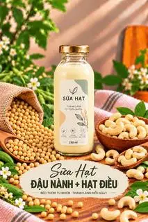 Hình ảnh Sữa: đậu nành + hạt điều