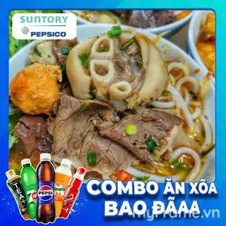 Combo Bún Bò Huế + Nước Ngọt SPVB - 75.000 ₫ tại Bún Bò Huế O Bông - Nguyễn Duy Trinh