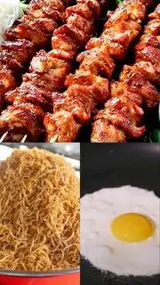 Hình ảnh Cơm Thịt Xiên Bì Trứng