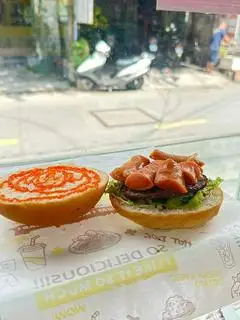 Hình ảnh hamburger xúc xích