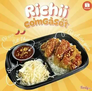 Cơm má đùi sốt Thái - 57.000 ₫ tại Richii - Cơm Gà Xốt - Cống Quỳnh