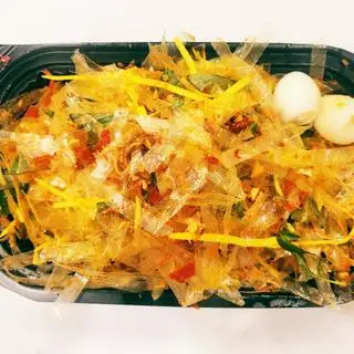 Hình ảnh bánh tráng trộn đầy đủ topping