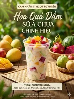 Hình ảnh Sữa Chua Hoa Quả Dầm