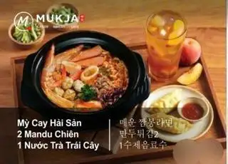 combo1.mỳ cay+2 há cảo+1 trà đào - 119.000 ₫ tại MUKJA - Đồ Ăn Hàn Quốc, Mỳ Cay & Café - Cửu Long