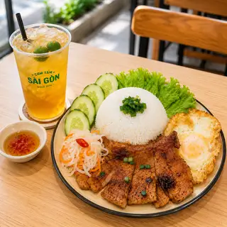 Hình ảnh Cơm Tấm Sườn + Trà Quất