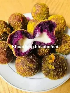 Hình ảnh khoai lang tím nhân phomai/3 viên