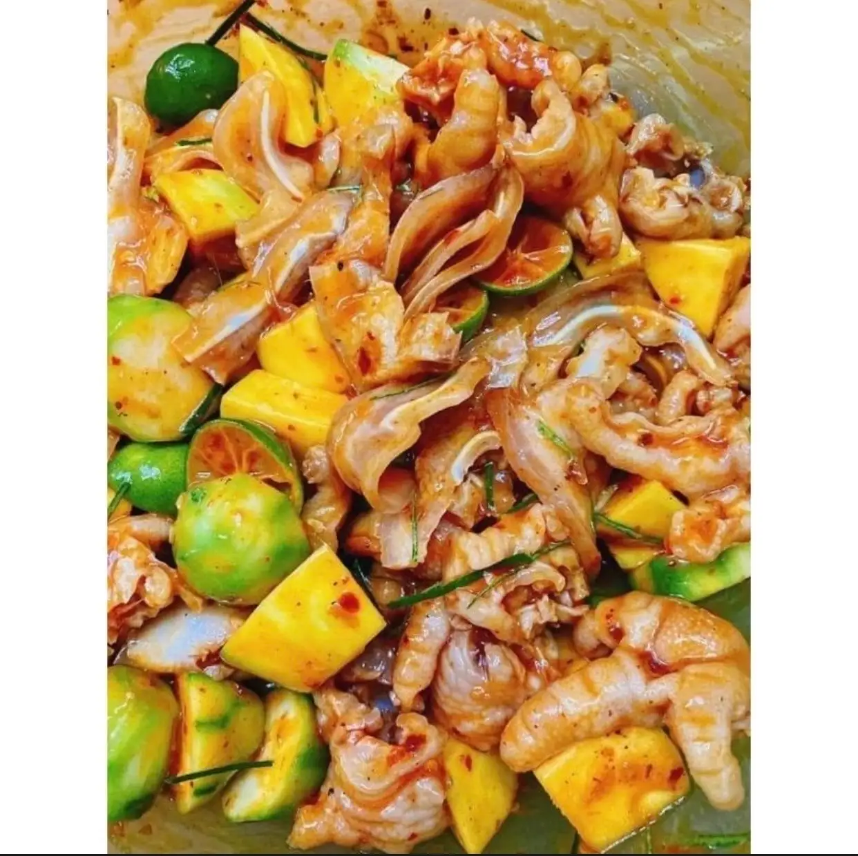chân gà mix 80gram tai heo ( size L ) - 100.000 ₫ tại Chân Gà Rút Xương Sốt Thái Nhà By - Chuyên Dùng 9