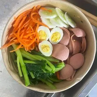 Hình ảnh mỳ trộn rau củ