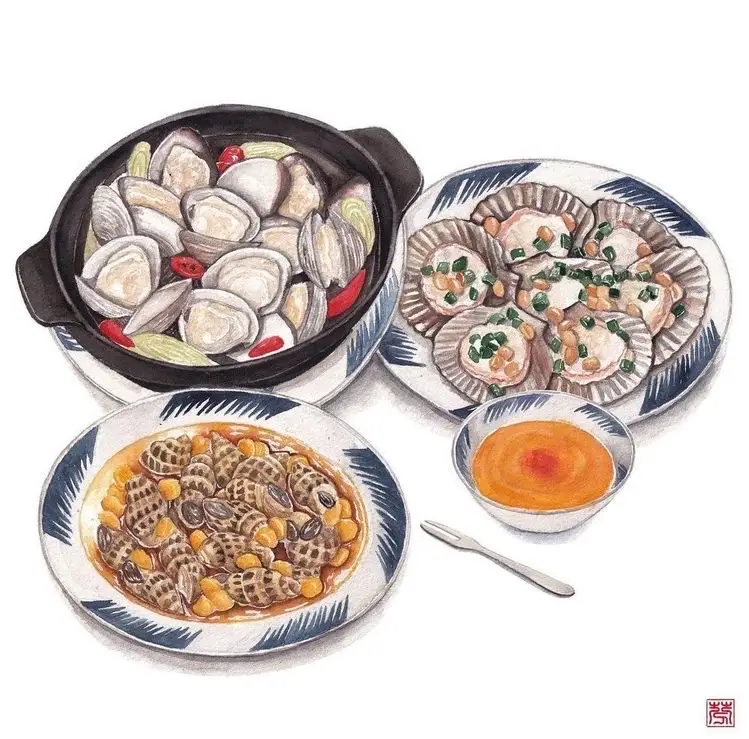 Bao tử cá xào sate tóp mỡ- ốc bông xào bắp bơ- ca na cháy tỏi - 195.000 ₫ tại Ốc Quỳnh - Đặng Thai Mai