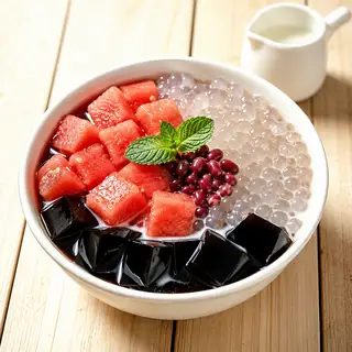 Hình ảnh Sương sáo dưa hấu / 西瓜烧仙草
