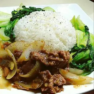 Hình ảnh CƠM TRẮNG + cải bò xào