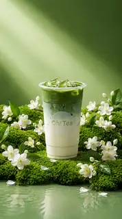 Matcha latte hoa nhài (Uji Nhật) - 49.000 ₫ tại  Oh Tea - Trà Sữa & Bánh Tráng - Nguyễn Thượng Hiền