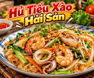 Hình ảnh hủ tiếu xào hải sản