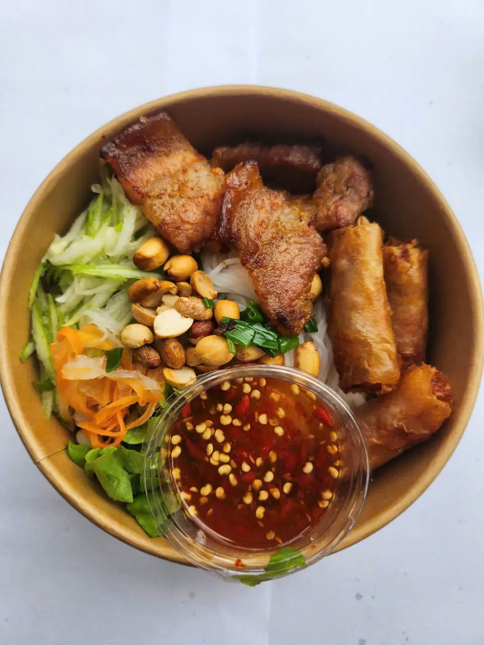 Bún thịt nướng chả giò - 110.000 ₫ tại Bếp Nhà Tui - Cơm, Bún Chả Hà Nội & Bò Kho - Trần Quý Cáp