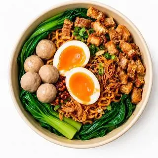 Hình ảnh Mì trộn tóp mỡ sa tế