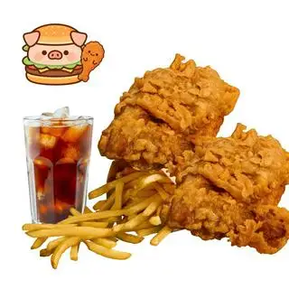2 Gà rán + Khoai tây chiên + Pepsi ly - 125.000 ₫ tại Gà Rán Chấm Là Ghiền - Vũ Huy Tấn