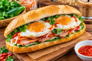 Hình ảnh Bánh mì ốp la