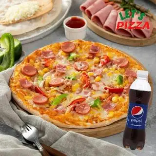 Hình ảnh Combo 1 Pizza Meat Lover size 26 + 1 Pepsi 330ml