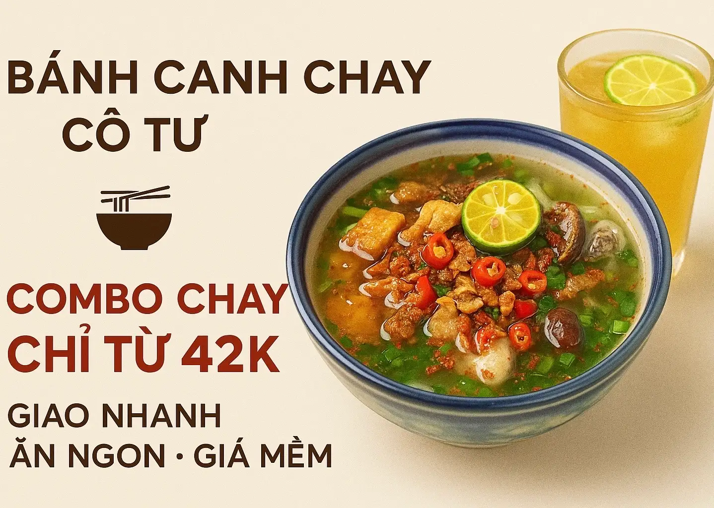 Combo chay Cô Tư - 55.000 ₫ tại Bánh Canh Chay Cô Tư - Trịnh Đình Trọng