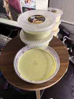 Hình ảnh Flan khổng lồ matcha