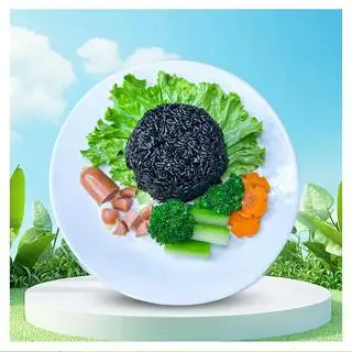Hình ảnh Cơm gạo lứt xúc xích rau Healthy