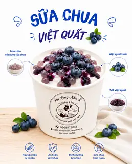 Hình ảnh sữa chua ăn việt quất 