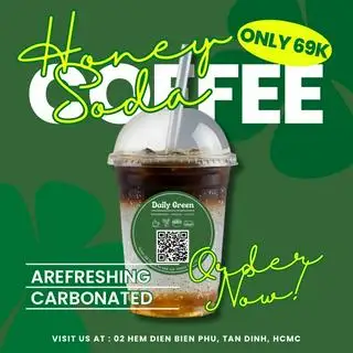 Hình ảnh Cà phê soda mật ong americano