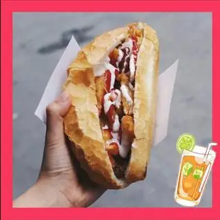Hình ảnh Bánh mì Nem Ngô + Trà chanh