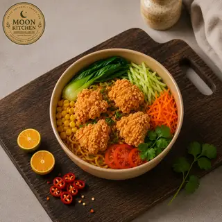 Hình ảnh Mỳ trộn cay gà giòn ( ăn cuốn hơn với vị cay)
