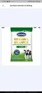 sữa tươi vinamik có đường bịch - 12.000 ₫ tại Hoàng Long - Bánh Mì Hà Nội - Lê Hồng Phong