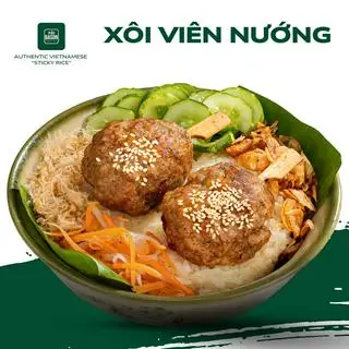 Hình ảnh Xôi Thịt Viên Nướng "Dậy mùi, béo, mềm, đậm đà"