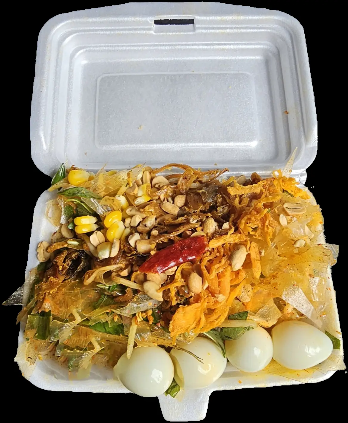 Bánh Tráng Trộn Trứng Cút Truyền Thống - 36.000 ₫ tại Mr. Pear - Bánh Tráng Trộn & Trứng Gà Nướng - Đường Số 9