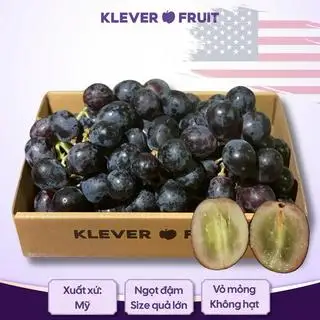 Hình ảnh Nho Đen Adora Mỹ - Size XS ~ 1,28KG - American Adora Black Grapes - Klever Fruit