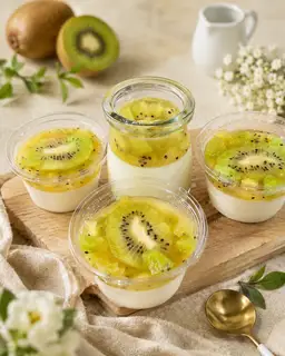 Panna cotta KIWI tươi - 1 hộp - 18.000 ₫ tại Chun Chin - Panna Cotta Trái Cây Tươi - Bùi Hữu Nghĩa