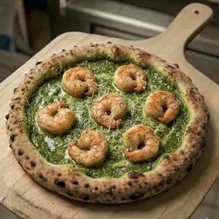 pizza tôm sốt creamy pesto (size 23cm) - 155.000 ₫ tại Nam Kitchen - Pizza Pasta & Fast Food - Cách Mạng Tháng 8