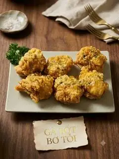 Hình ảnh Gà viên sốt bơ tỏi