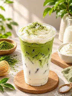 Hình ảnh Matcha latte kem muối