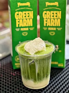 Hình ảnh Macha kem dẻo phomai ( ảnh cốc 500ml)
