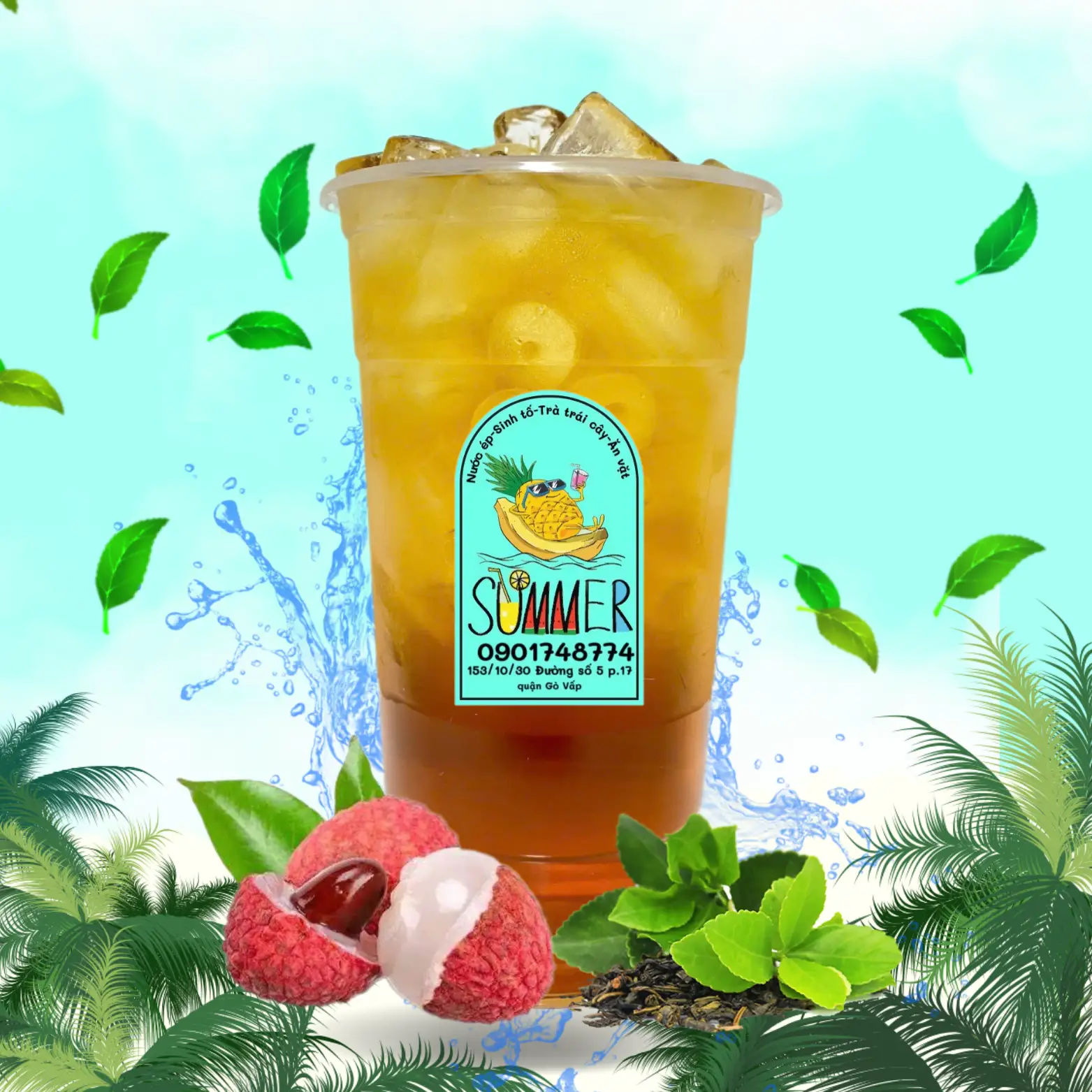 Hình ảnh Trà Vải Ly 700ml 