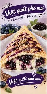 Hình ảnh Crepes Việt Quất PhôMai