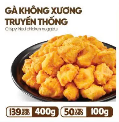 Gà Không Xương Truyền Thống Nhỏ (100gr) - 50.000 ₫ tại Gà Rán Chicken Plus - Lê Văn Lương