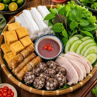 Hình ảnh Bún Đậu Nem Thịt Dồi Sụn
