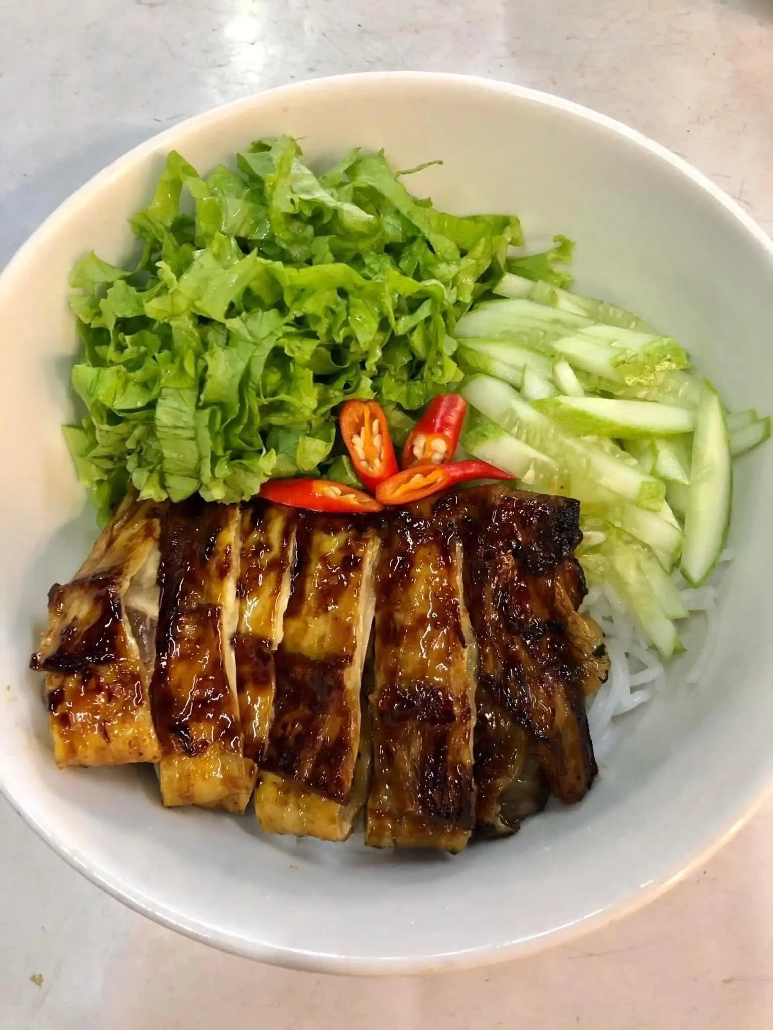 Bún vịt quay chay  - 69.000 ₫ tại Quán Chay Phúc An 1986 - Mỳ Tiềm & Cơm Trộn - Nguyễn Đình Chính