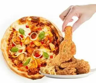 Hình ảnh combo pizza đùi gà ( 1 pz gà nấm + 1 đùi tt + 1 khoai tây) 
