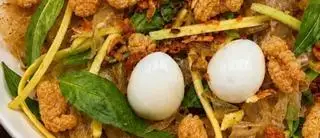 Hình ảnh bánh tráng phơi sương trộn tóp mỡ 