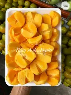 Hình ảnh khay hồng giòn gọt sẵn
