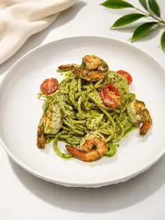 Hình ảnh Mì Ý sốt pesto tôm