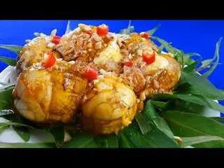 HỘT VỊT LỘN XÀO TỎI  - 15.000 ₫ tại Ốc Dừa & Hột Vịt Lộn Bà Năm - Bông Sao
