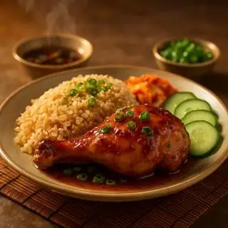 Hình ảnh cơm gà chiên nước mắm