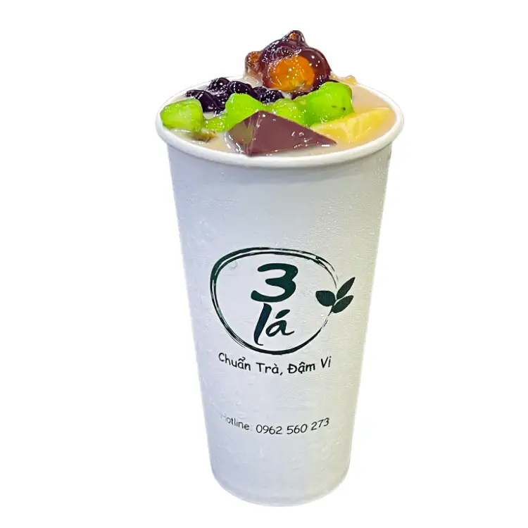 Hình ảnh Trà Sữa Truyền Thống 3 Lá Đặc Biệt Full Topping 10 Loại Thạch
